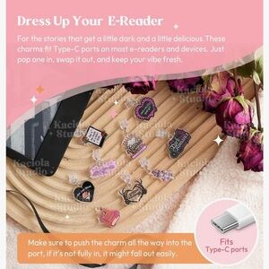 New! Kaciola 9 Pack Funny Dust Plug Charm Type C for Kindle/E Reader